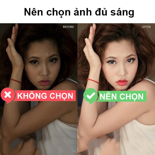 ảnh chân dung đủ sáng